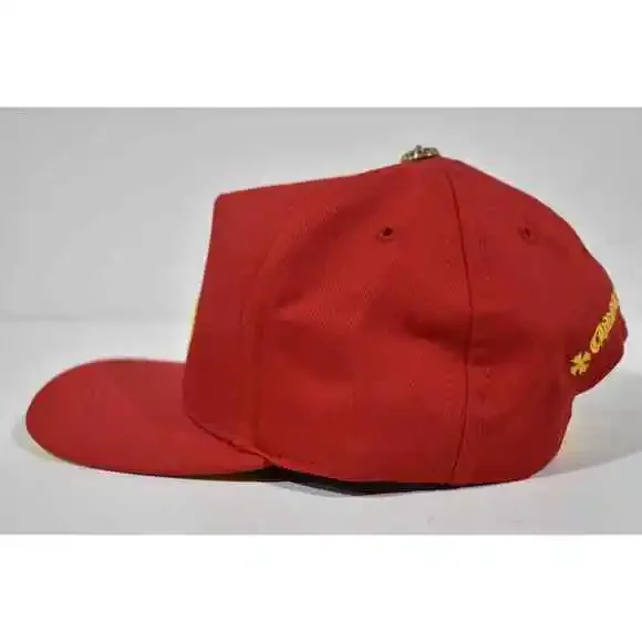 Chrome Hearts CH Logo Trucker Red Yellow Baseball Cap Snapback Adjustable Hat